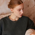 Molten Two-Tone Stud Earrings – Gold and Silver Sculptural Studs | MaiaMina