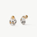 Molten Two-Tone Stud Earrings – Gold and Silver Sculptural Studs | MaiaMina