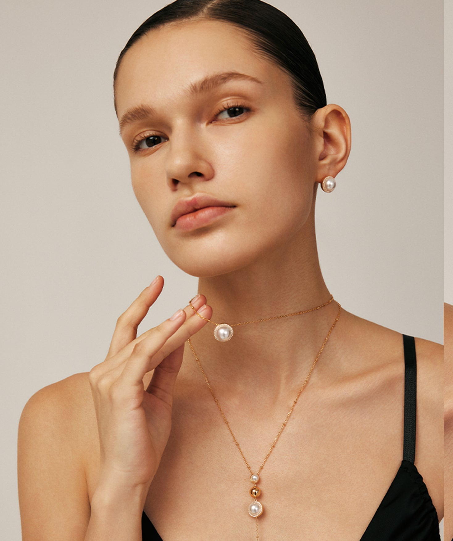 Elegant Pearl Moon Pendant Necklace – 18K Gold Vermeil Pearl Jewelry | MaiaMina