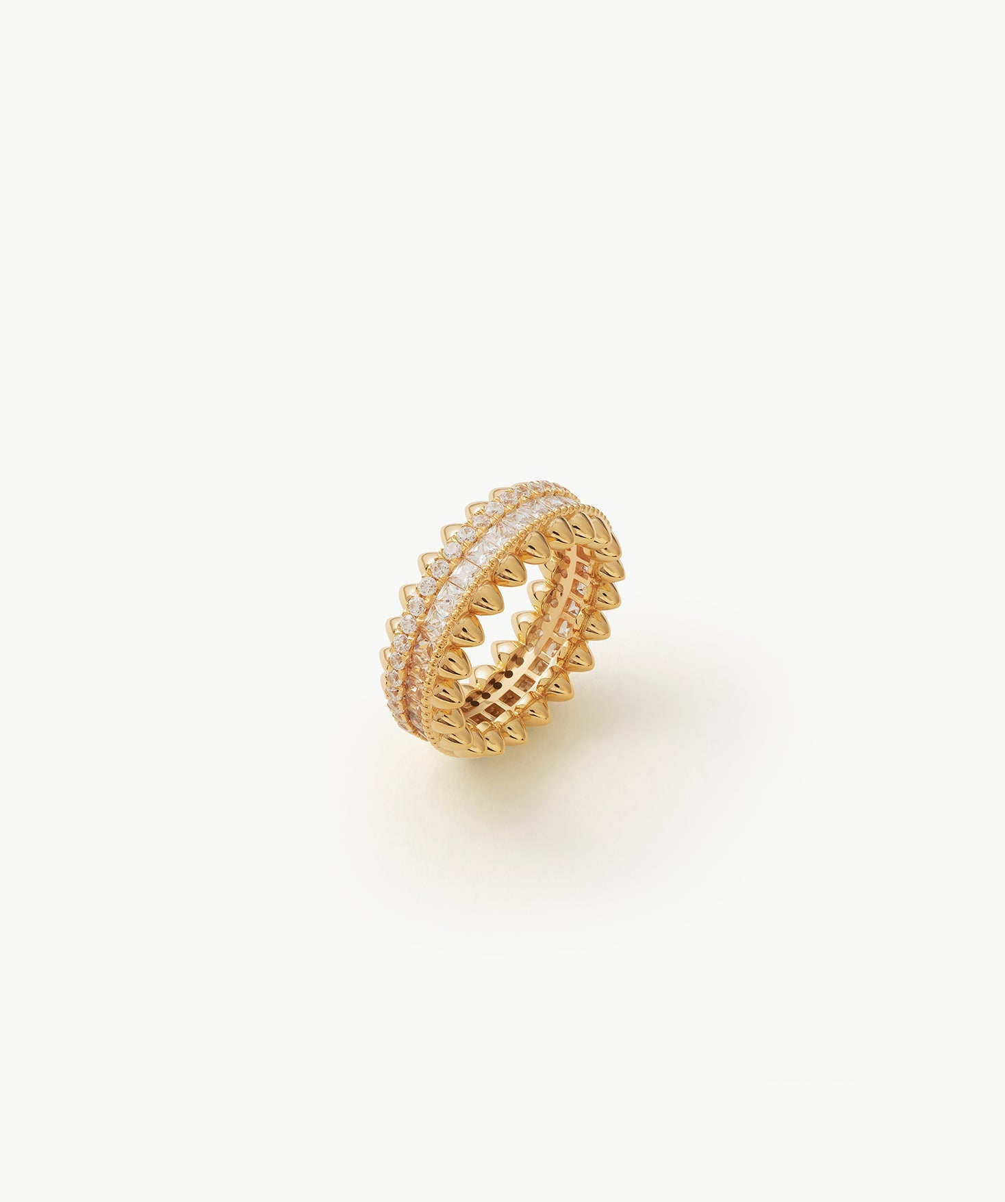 Gold Vermeil Spike Eternity Ring with Gradient Gemstones – MaiaMina