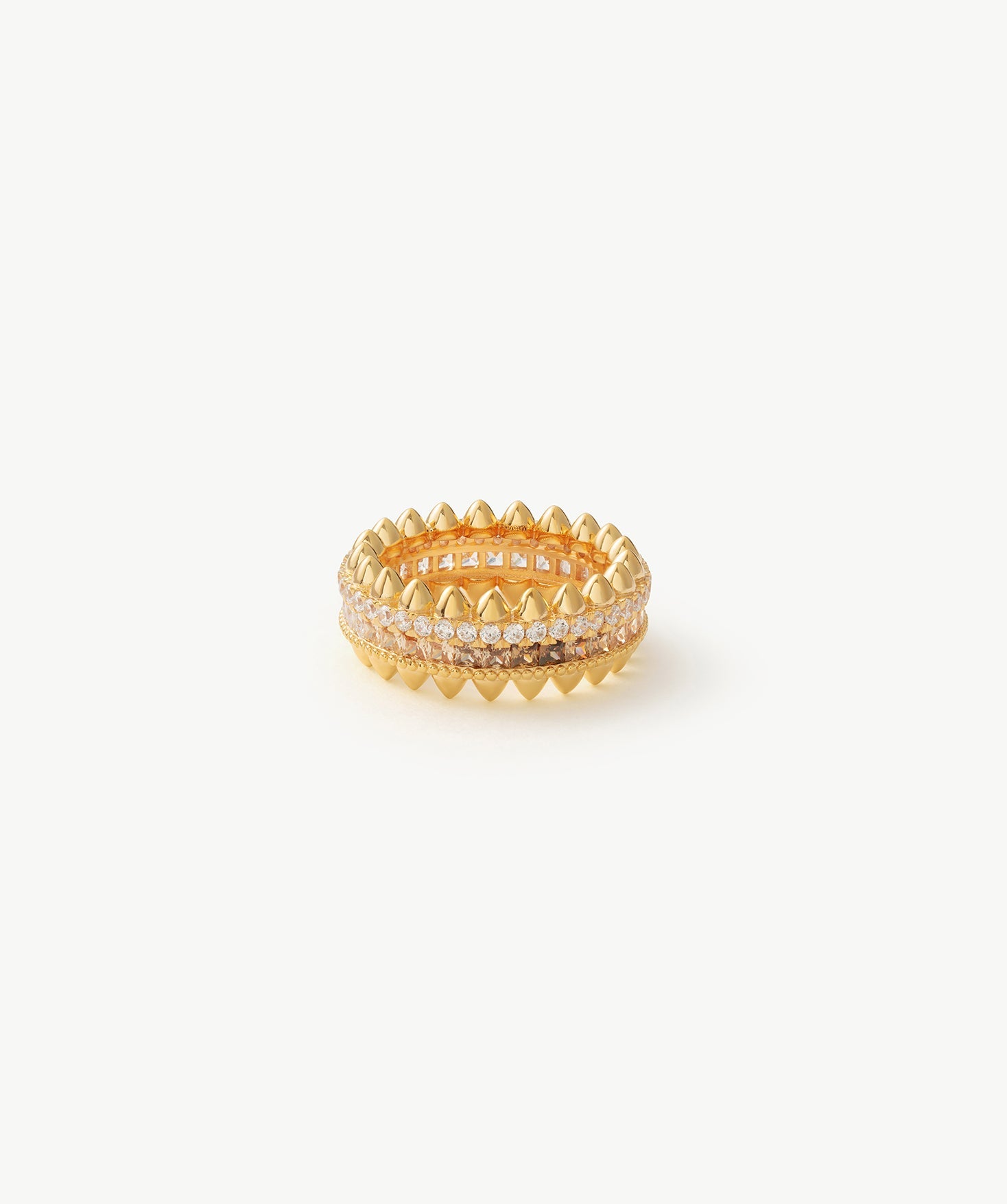 Gold Vermeil Spike Eternity Ring with Gradient Gemstones – MaiaMina