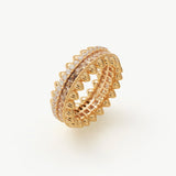 Gold Vermeil Spike Eternity Ring with Gradient Gemstones – MaiaMina