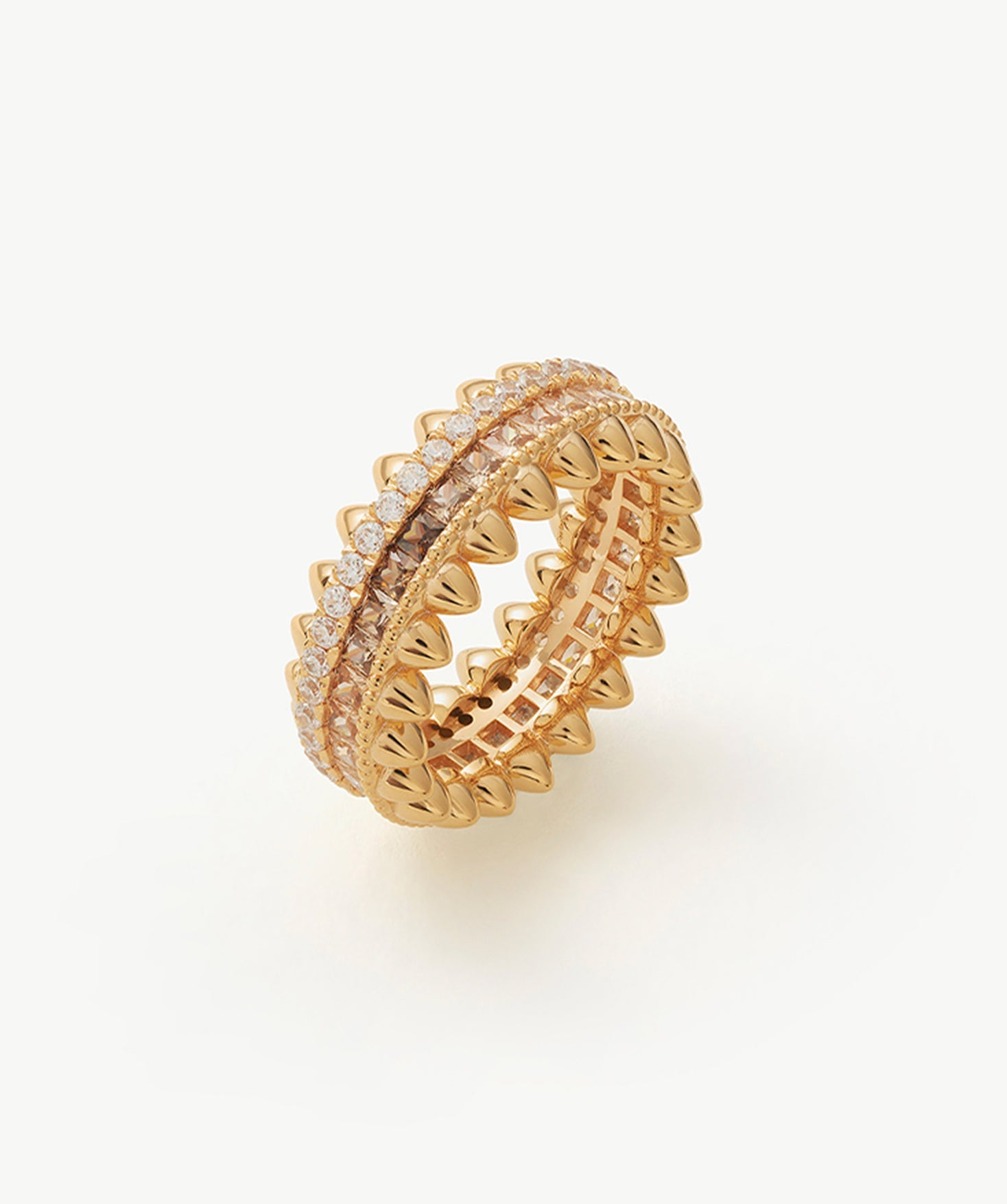 Gold Vermeil Spike Eternity Ring with Gradient Gemstones – MaiaMina