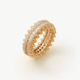 Gold Vermeil Spike Eternity Ring with Gradient Gemstones – MaiaMina
