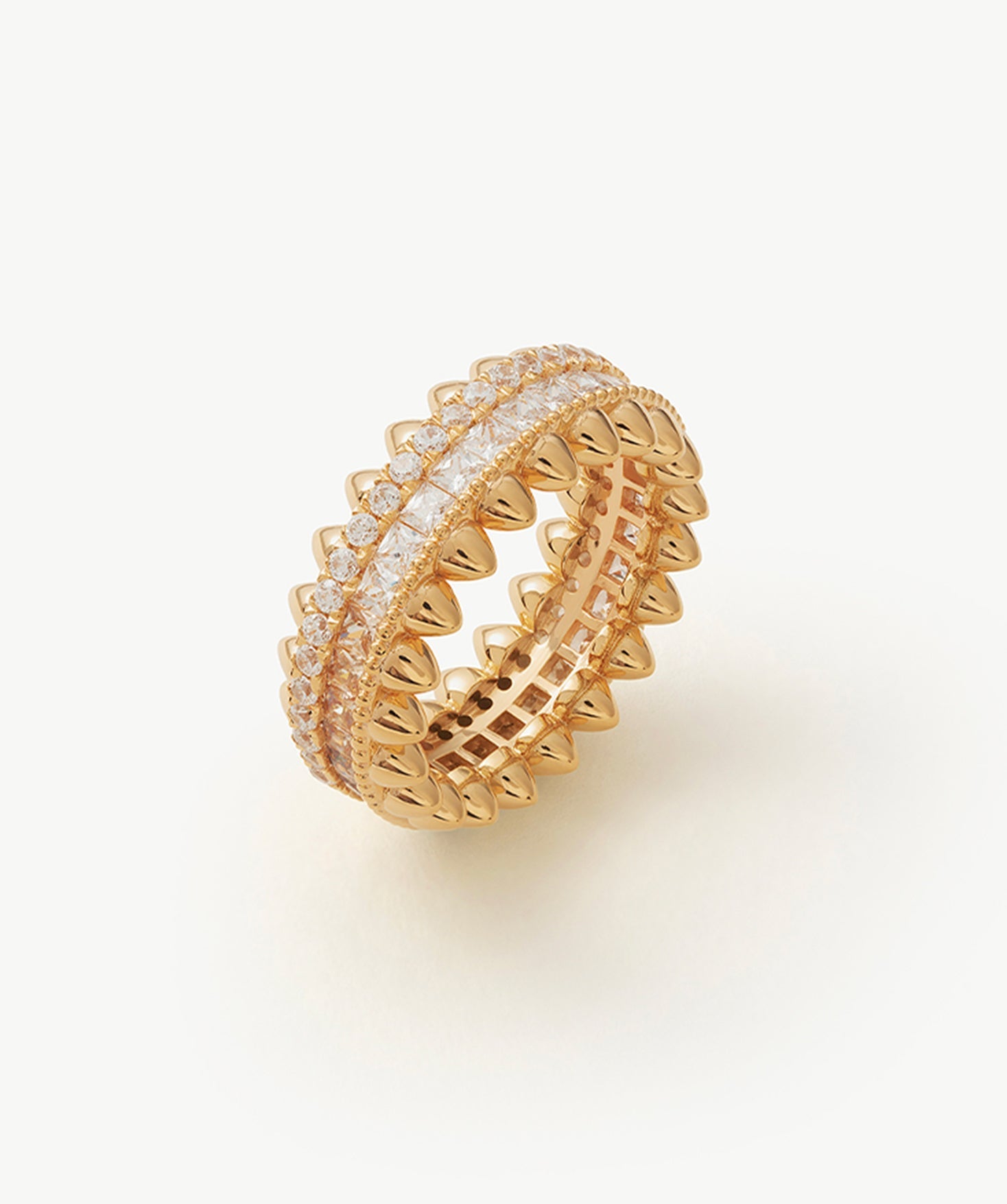 Gold Vermeil Spike Eternity Ring with Gradient Gemstones – MaiaMina