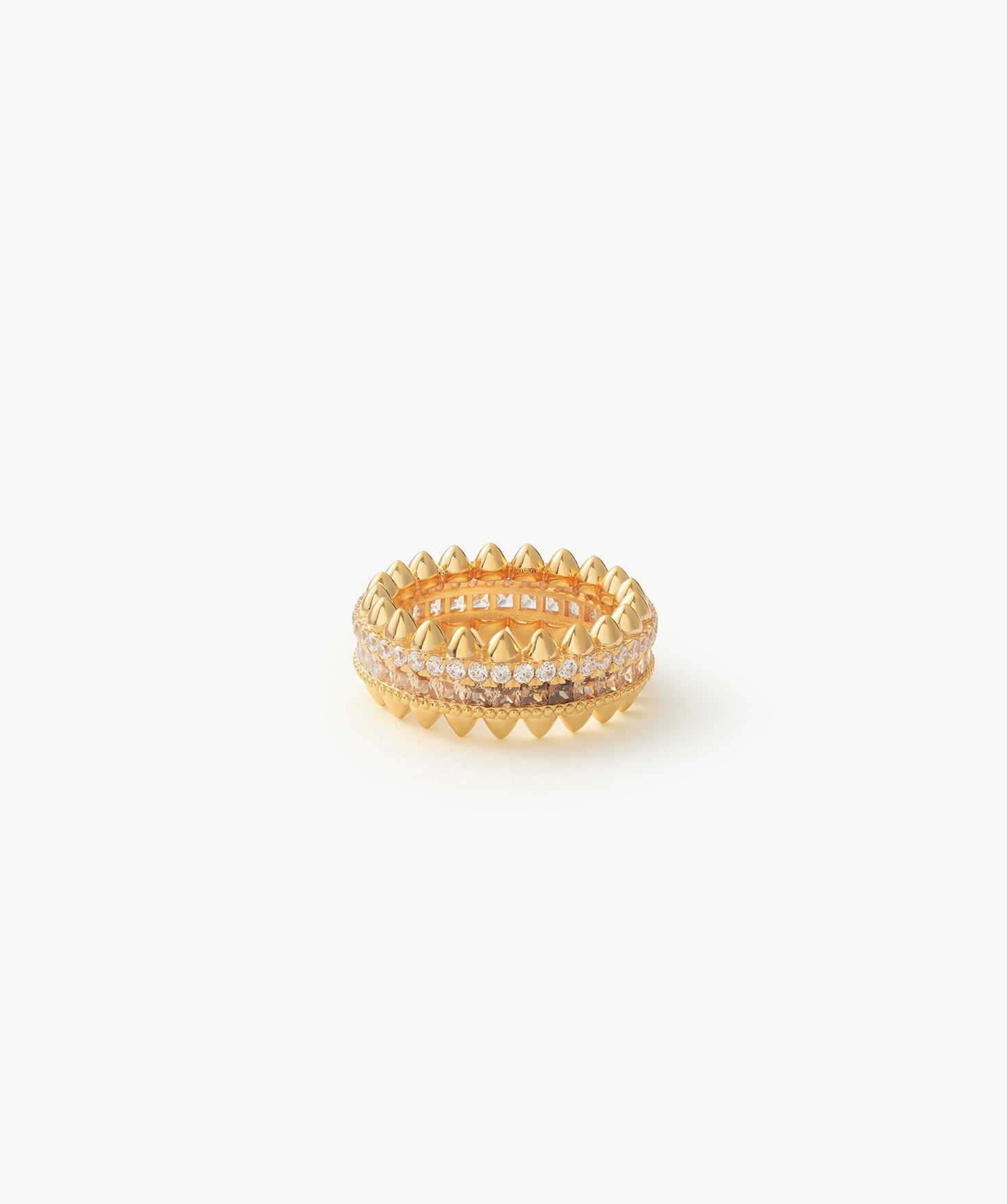 Gold Vermeil Spike Eternity Ring with Gradient Gemstones – MaiaMina