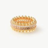 Gold Vermeil Spike Eternity Ring with Gradient Gemstones – MaiaMina