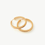 Rock Gemstone Ombre Spike Hoop Earrings | Gold-Plated Statement Hoops – MaiaMina