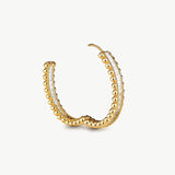 Rock Gemstone Ombre Spike Hoop Earrings | Gold-Plated Statement Hoops – MaiaMina
