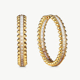 Rock Gemstone Ombre Spike Hoop Earrings | Gold-Plated Statement Hoops – MaiaMina