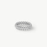 Rock Gemstone Pave Spike Eternity Ring in Silver – Modern Edge Band | MaiaMina