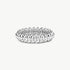 Rock Gemstone Pave Spike Eternity Ring in Silver – Modern Edge Band | MaiaMina