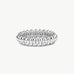 Rock Gemstone Pave Spike Eternity Ring in Silver – Modern Edge Band | MaiaMina
