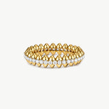Gold Vermeil Pave Eternity Ring with Spiked Design – MaiaMina