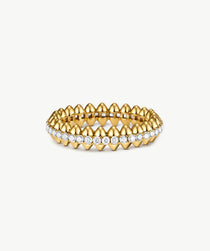 Gold Vermeil Pave Eternity Ring with Spiked Design – MaiaMina