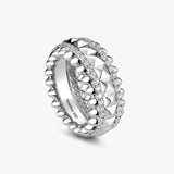 Rock Gemstone Spike Band Ring in Silver – Edgy Statement Ring | MaiaMina
