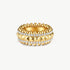 Gold Vermeil Spike Band Ring with Gemstone Accents – MaiaMina