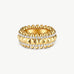 Gold Vermeil Spike Band Ring with Gemstone Accents – MaiaMina