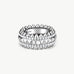 Rock Gemstone Spike Band Ring in Silver – Edgy Statement Ring | MaiaMina