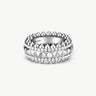 Rock Gemstone Spike Band Ring in Silver – Edgy Statement Ring | MaiaMina