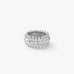 Rock Gemstone Spike Band Ring in Silver – Edgy Statement Ring | MaiaMina