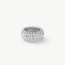 Rock Gemstone Spike Band Ring in Silver – Edgy Statement Ring | MaiaMina