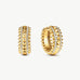 Rock Gemstone Spike Hoop Earrings | Gold-Plated Statement Hoops – MaiaMina