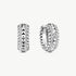 Rock Spike Hoop Earrings in Silver – Bold Modern Hoops | MaiaMina