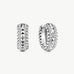 Rock Spike Hoop Earrings in Silver – Bold Modern Hoops | MaiaMina