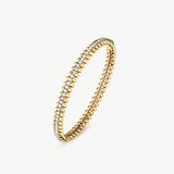 Rock Spike Bangle Bracelet in Gold Vermeil with Zircon – MaiaMina