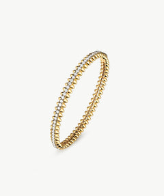 Rock Spike Bangle Bracelet in Gold Vermeil with Zircon – MaiaMina
