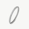 Rock Spike Lock Bangle in Silver – Edgy Zirconia Bracelet | MaiaMina