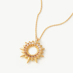 Gold Vermeil Spike Pendant Necklace with Gradient Gemstones – MaiaMina