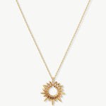 Gold Vermeil Spike Pendant Necklace with Gradient Gemstones – MaiaMina