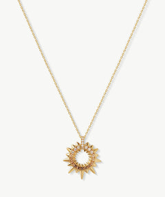 Gold Vermeil Spike Pendant Necklace with Gradient Gemstones – MaiaMina