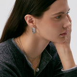 Rock Spike Roller Pendant Necklace in Silver – Modern Edgy Pendant | MaiaMina