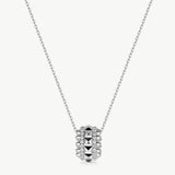 Rock Spike Roller Pendant Necklace in Silver – Modern Edgy Pendant | MaiaMina