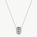 Rock Spike Roller Pendant Necklace in Silver – Modern Edgy Pendant | MaiaMina