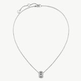 Rock Spike Roller Pendant Necklace in Silver – Modern Edgy Pendant | MaiaMina