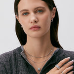 Rock Spike Roller Pendant Necklace in Silver – Modern Edgy Pendant | MaiaMina