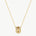 MaiaMina Gold Pendant Necklace Spike Pavé Barrel Charm Chain Statement Jewelry Rock