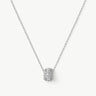 Rock Spike Roller Pendant Necklace in Silver – Modern Edgy Pendant | MaiaMina