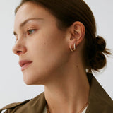 Gold Vermeil Spike Hoop Earrings with Gemstone Pave – MaiaMina