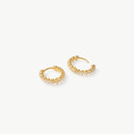 Gold Vermeil Spike Hoop Earrings with Gemstone Pave – MaiaMina