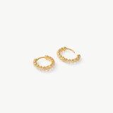Gold Vermeil Spike Hoop Earrings with Gemstone Pave – MaiaMina