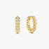 Gold Vermeil Spike Hoop Earrings with Gemstone Pave – MaiaMina