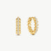 Gold Vermeil Spike Hoop Earrings with Gemstone Pave – MaiaMina