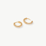 Gold Vermeil Spike Hoop Earrings with Gemstone Pave – MaiaMina