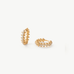 Gold Vermeil Spike Hoop Earrings with Gemstone Pave – MaiaMina