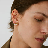 Rock Pearl Spike Stud Earrings | Gold Vermeil Pearl & Zircon Studs – MaiaMina